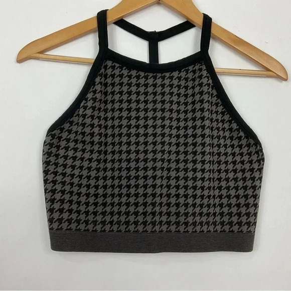 Colsie Houndstooth Racerback Bra Crop Top size XL - Picture 1 of 6